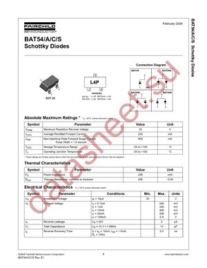 BAT54A_D87Z datasheet  